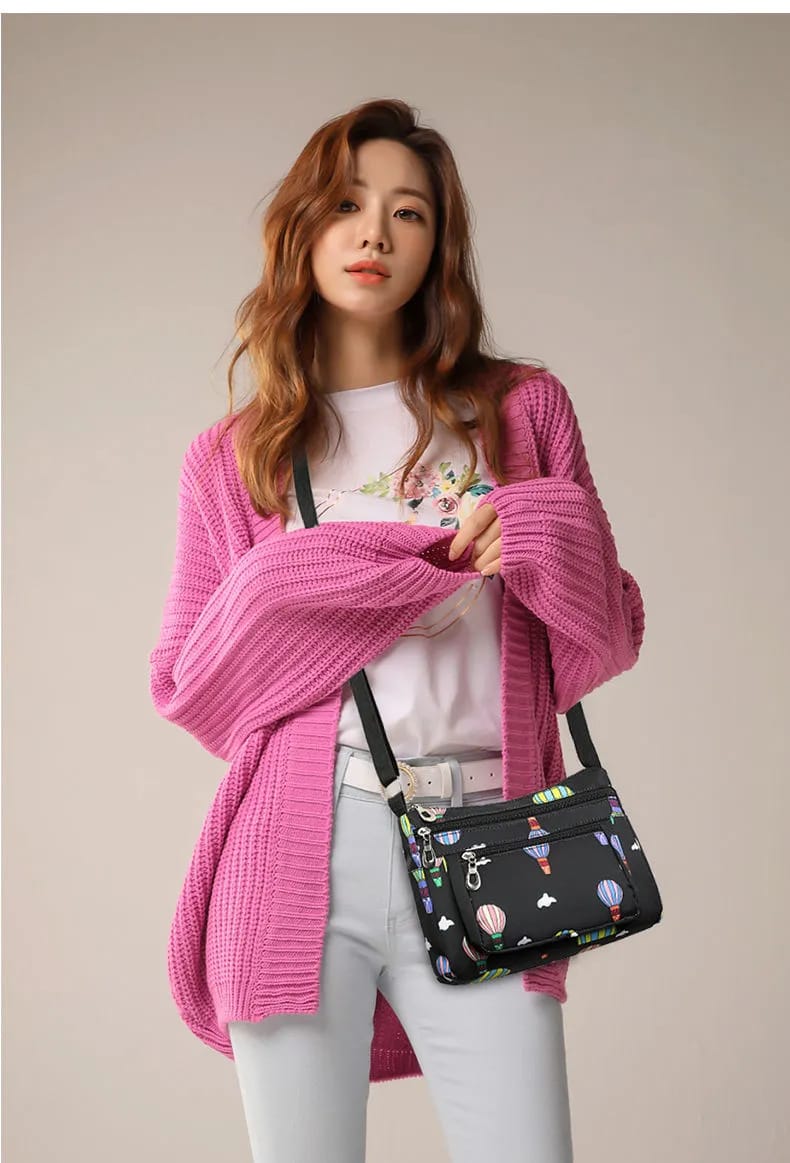 Korean sports travel shoulder bag (black) - Image 5