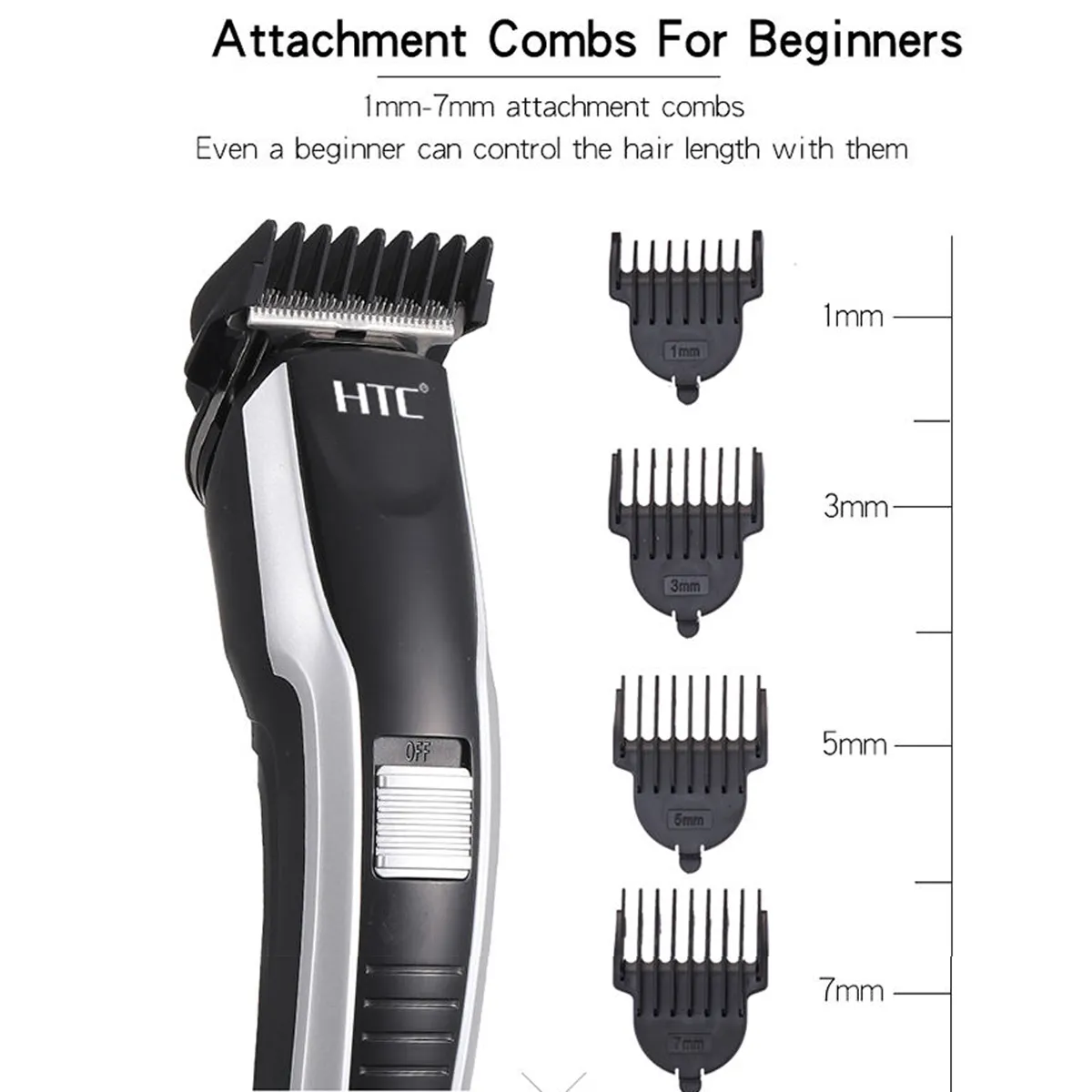 HTC AT-538 Hair and Beard Trimmer for Man - Image 4