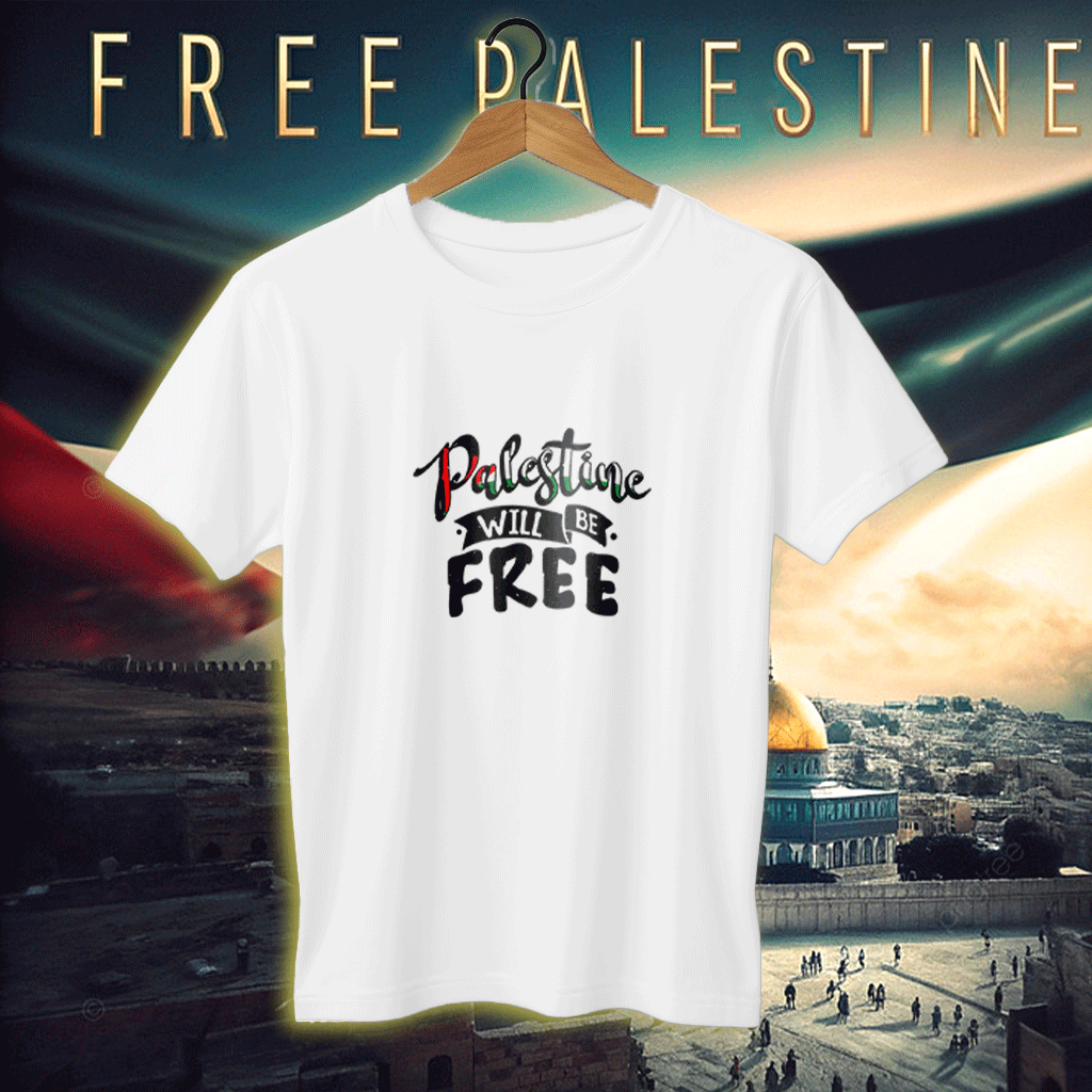 Jersey Fabrics Free Palestine will be Free T-shirt