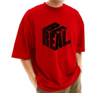 Men's Stylish Drop Shoulder (Red)