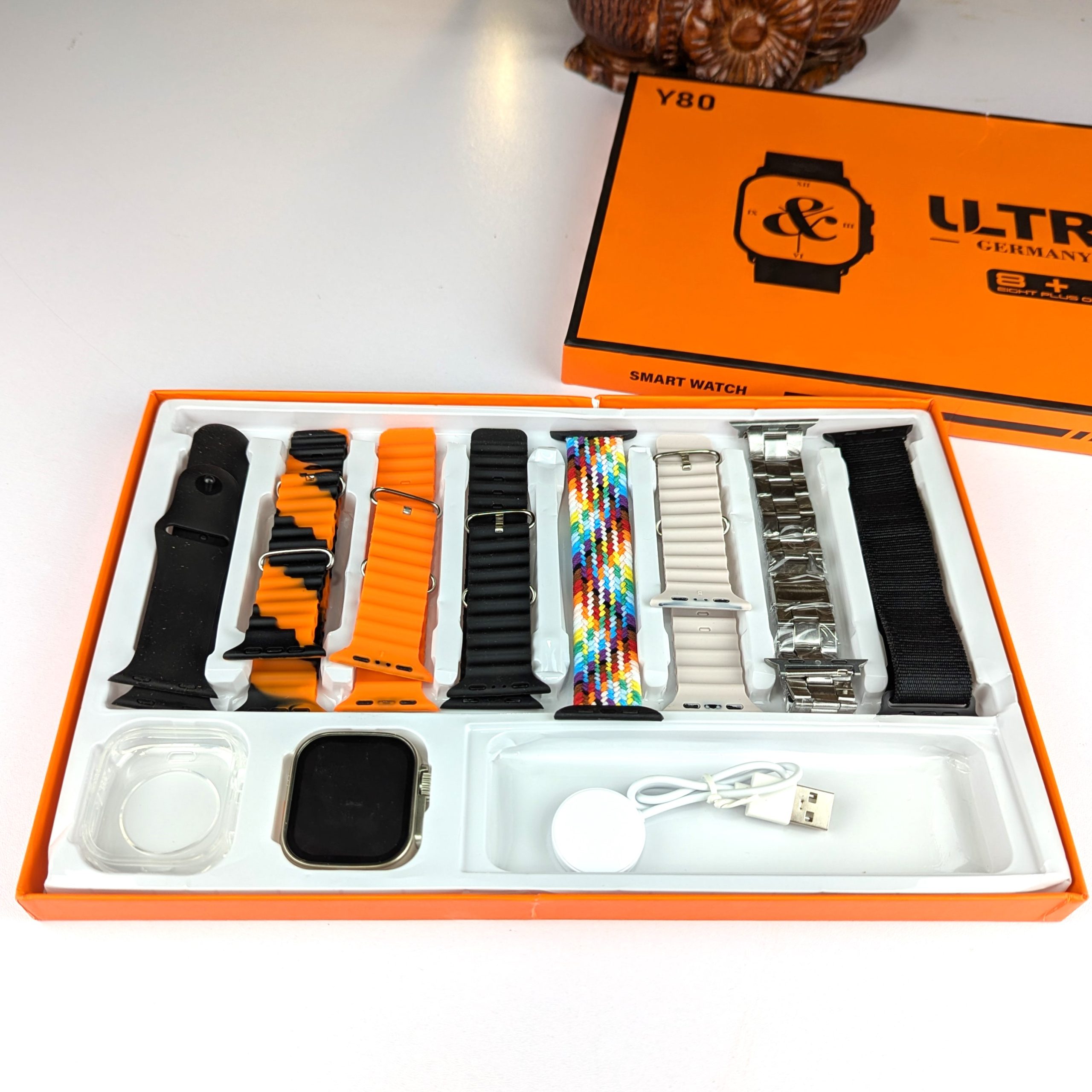 Y80 Ultra Smartwatch With 8 Strap - Image 3