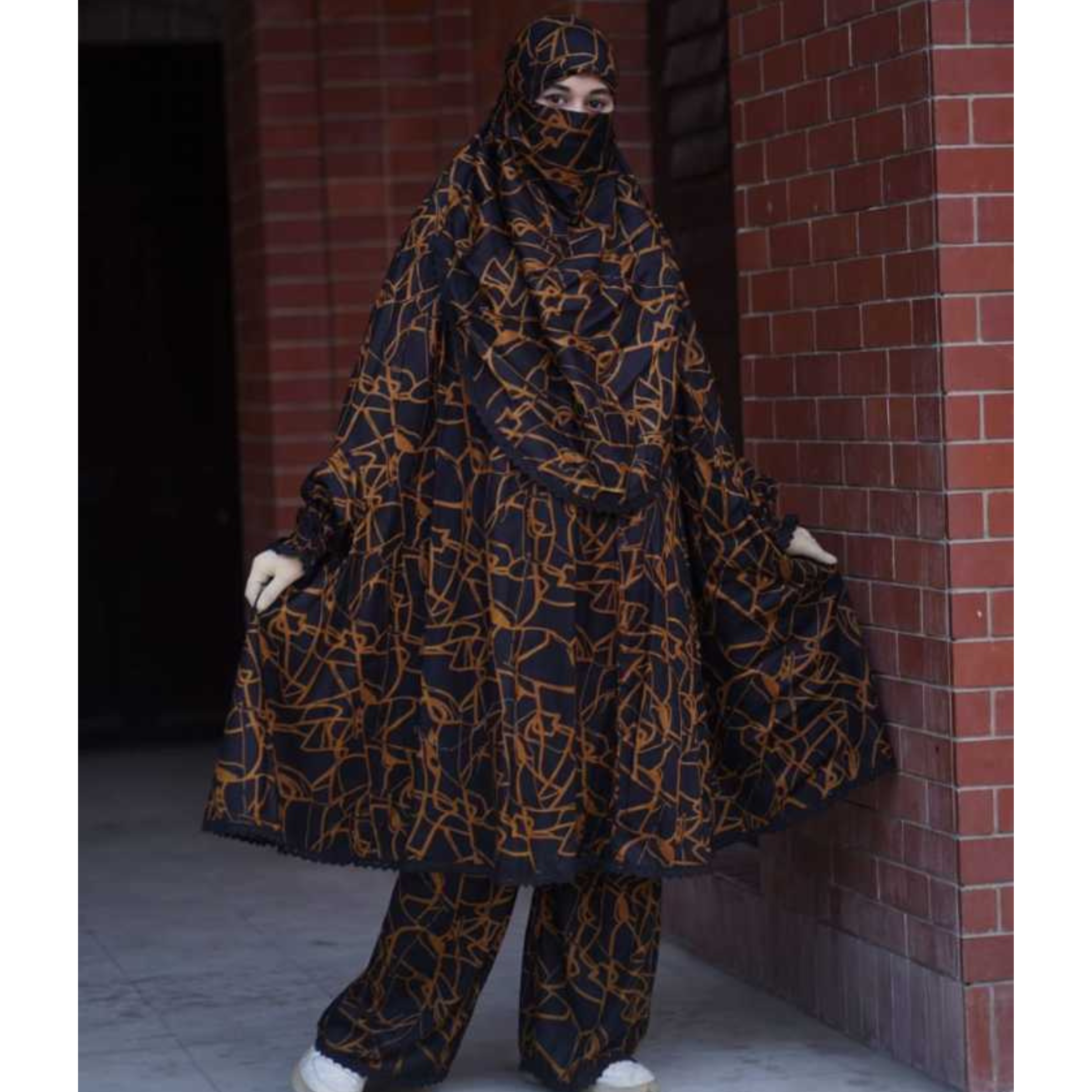 Elegant Palazzo long Khimar Set - Image 4