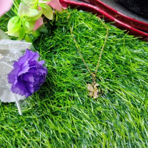 Fantasy Colorful Acrylic Butterfly Pendant Necklace For Womens