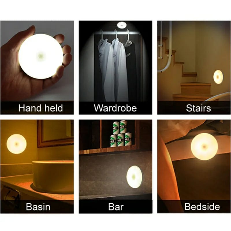Wireless Motion Sensor Led Wall Night Light With Usb Charging Stick Lamp - Image 3