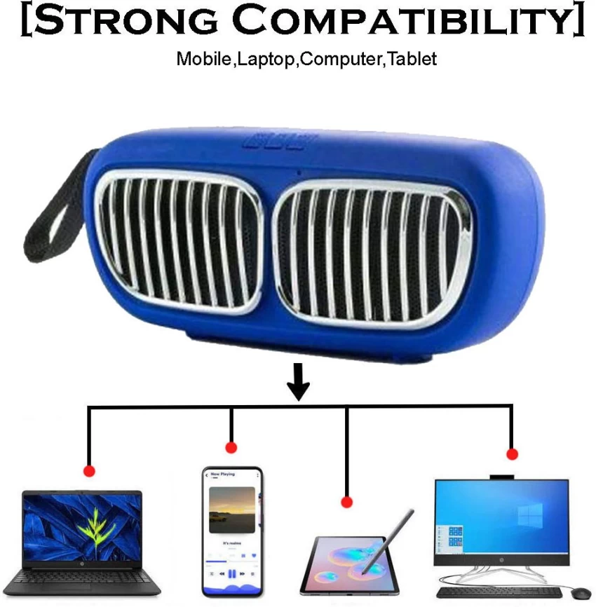 Portable Wireless Nbs-11 Bluetooth Speaker High Bass and Clear Sound Pendrive Support/Micro SD Card Slot with Built-in Microphone - Image 4