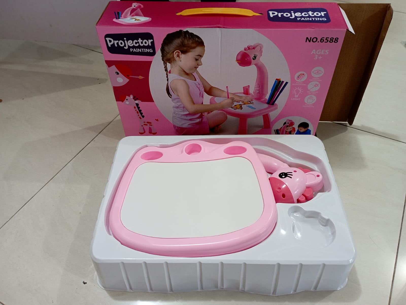 Little Hands Drawing Projector Table for Kids, Trace and Draw Projector Toy with Light - Image 11