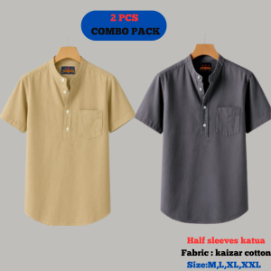 Combo kaizar cotton Half sleeves katua For Men's