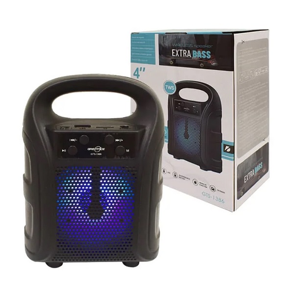 GREATNICE GTS-1386 Bluetooth, USB, TF Card & FM Radio Supported 4 Inch Driver Lighting Effects Speaker - Image 3