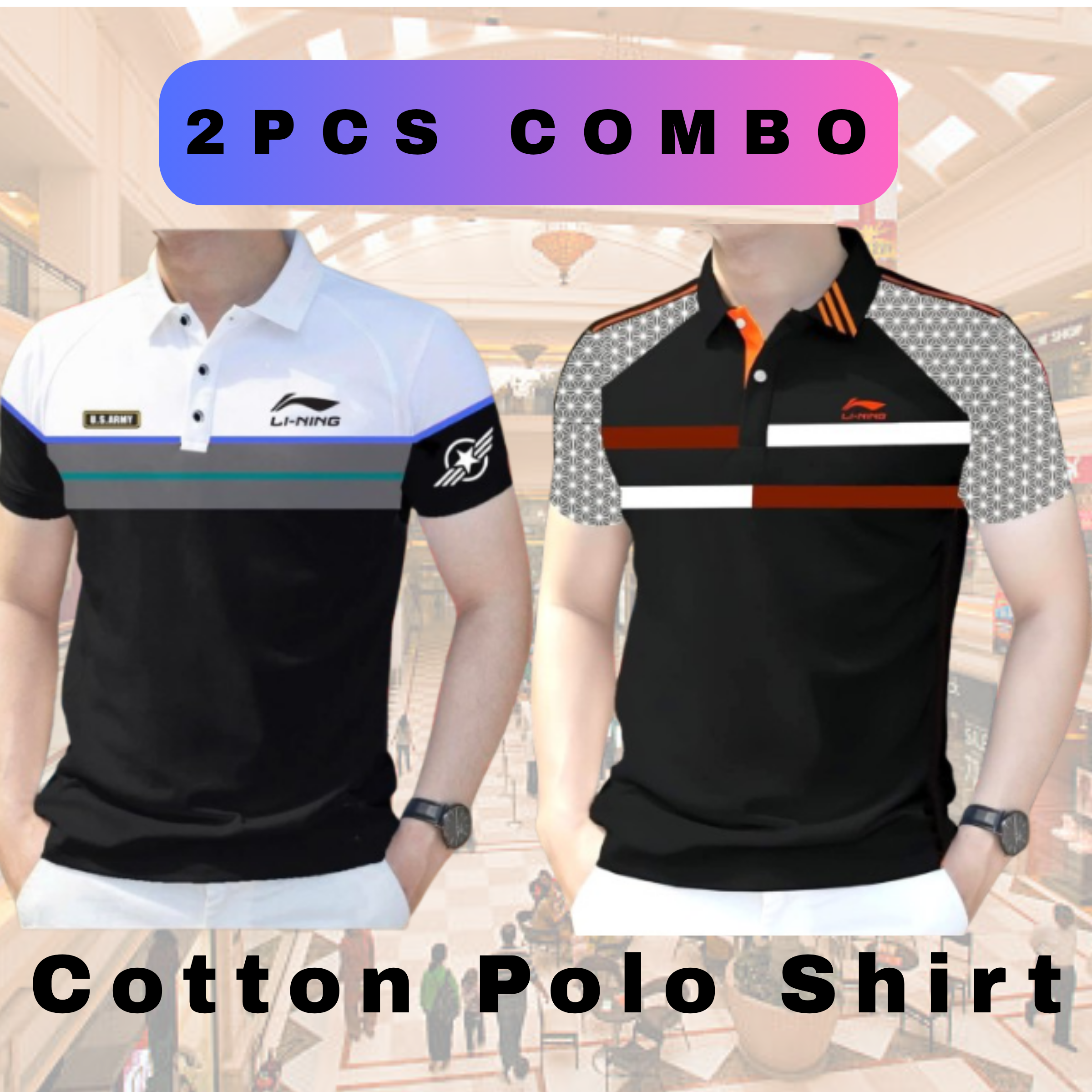 Combo Cotton Polo Shirt For Men's