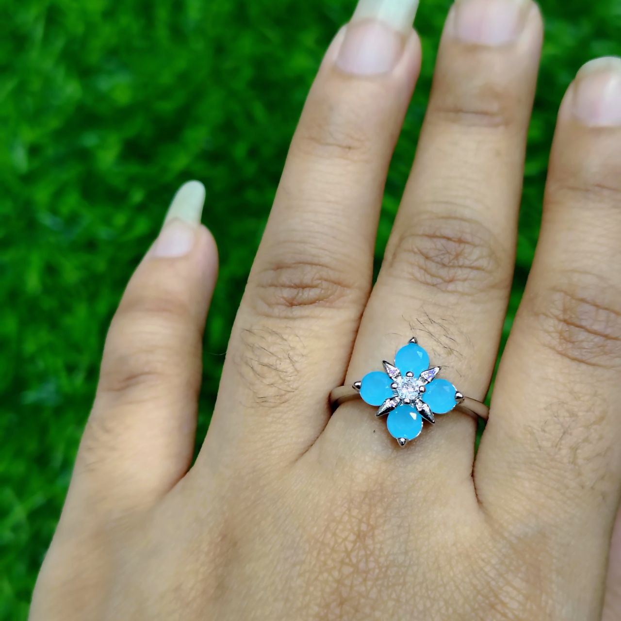 Imperial Violet Crystal Statement Ring - Image 8