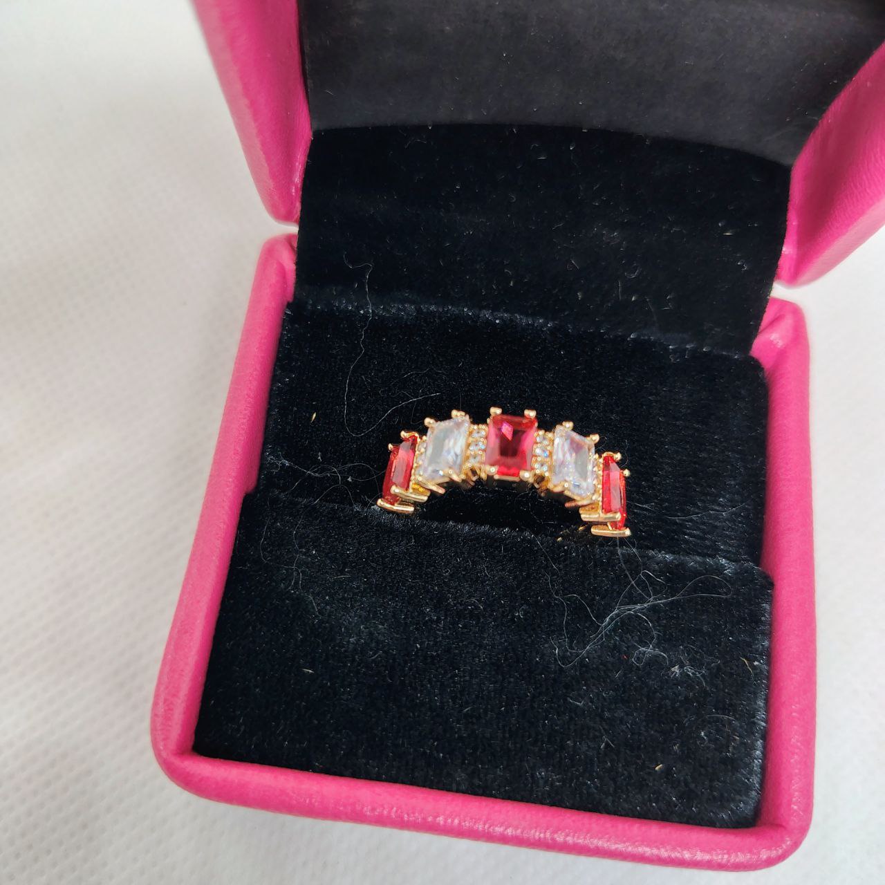vibrant gold ring adorned with colorful gemstones - Image 3