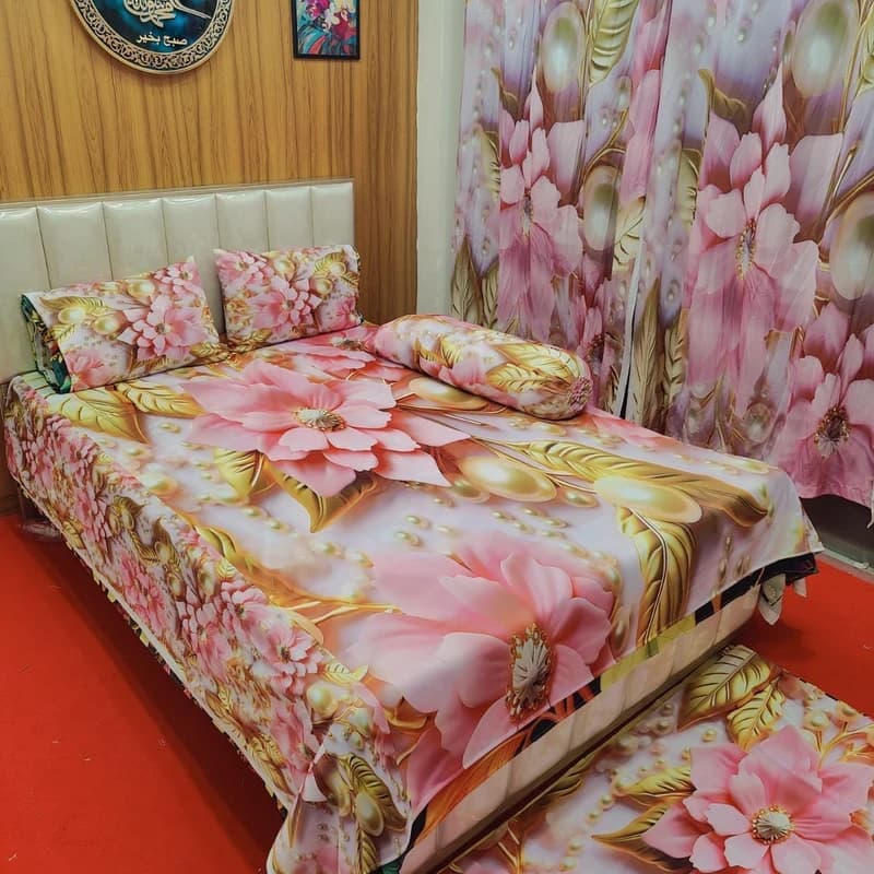 Water Proof China Premium 3D Design Bed Sheet