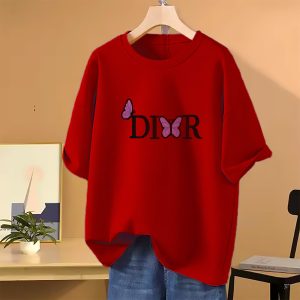 Drop shoulder T-shirt for Women (Red)