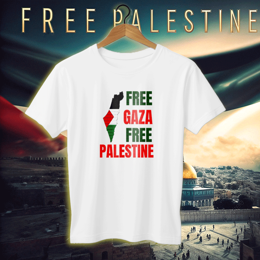 Jersey Fabrics Free Gaza Free Palestine T-shirt