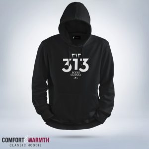 ”313 Bodri Sahab“ Islamic Hoodie (Black)