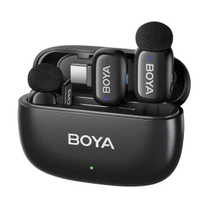 BOYA mini-14-B The World's Tiniest Wireless Microphone (1RX, 2TX) for android devices