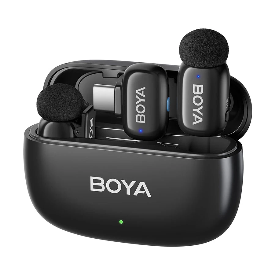 BOYA mini-14-B The World's Tiniest Wireless Microphone (1RX, 2TX) for android devices