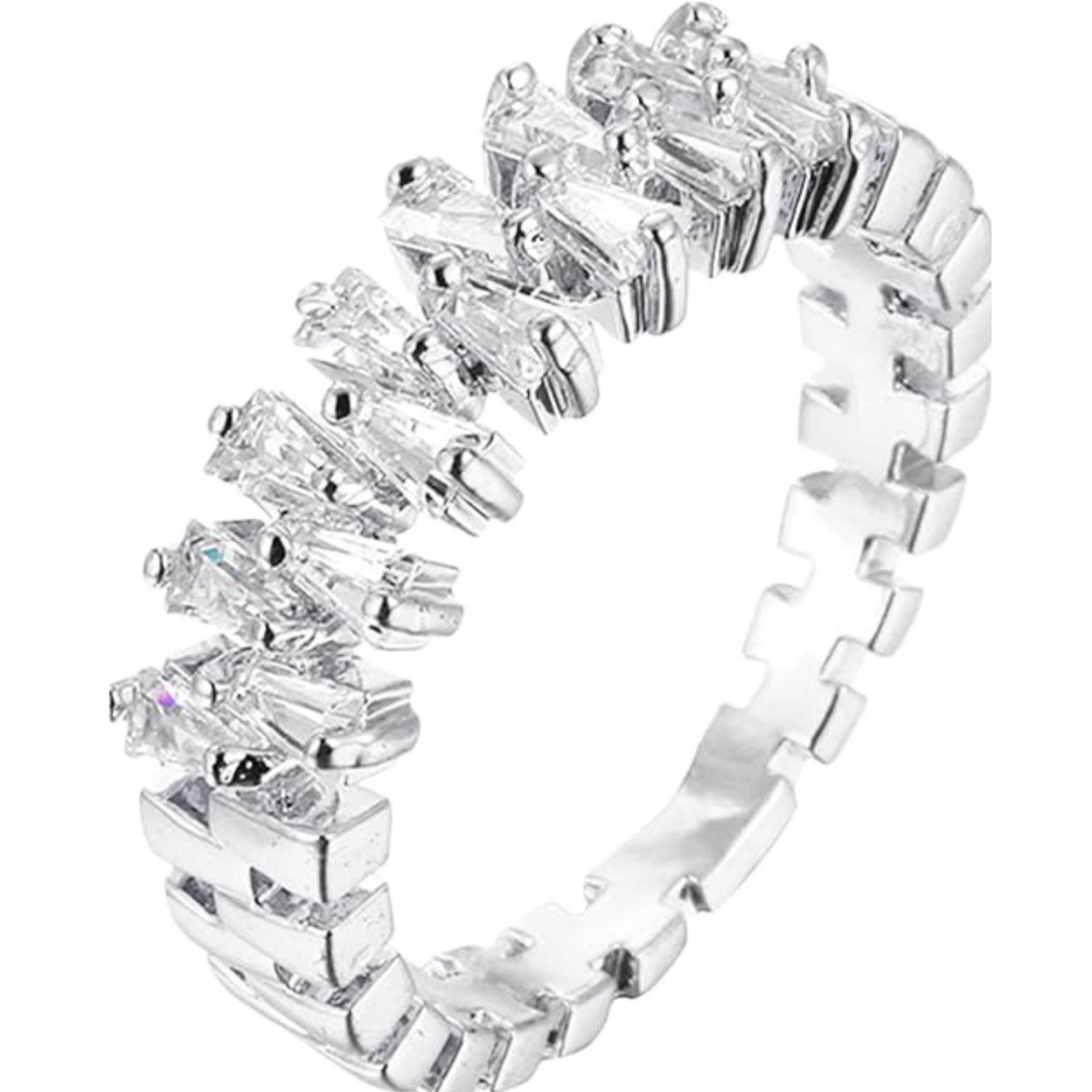 Double Rows Diamond Rings for Womens - Image 4