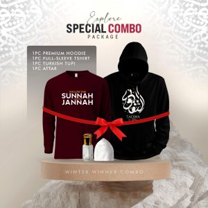 ১টি প্রিমিয়াম হুডি, ১টি প্রিমিয়াম ফুলহাতা টি'শার্ট, ১টি আতর (কম্বো প্যাক)