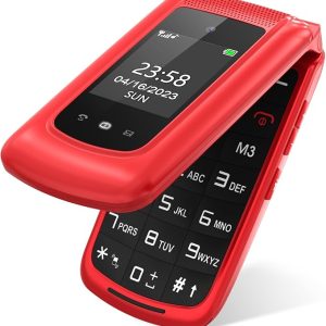 T-Source T203 Dual Display Folding Mobile Phone (RED)