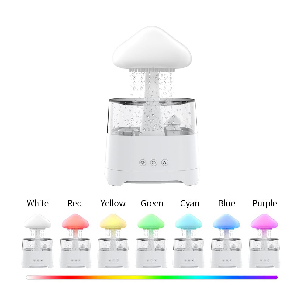 5 IN 1 Bluetooth Speaker Rain Cloud Humidifier, switchable 7 colors, 450ml capacity super quiet, intelligent anti-dry function - Image 6