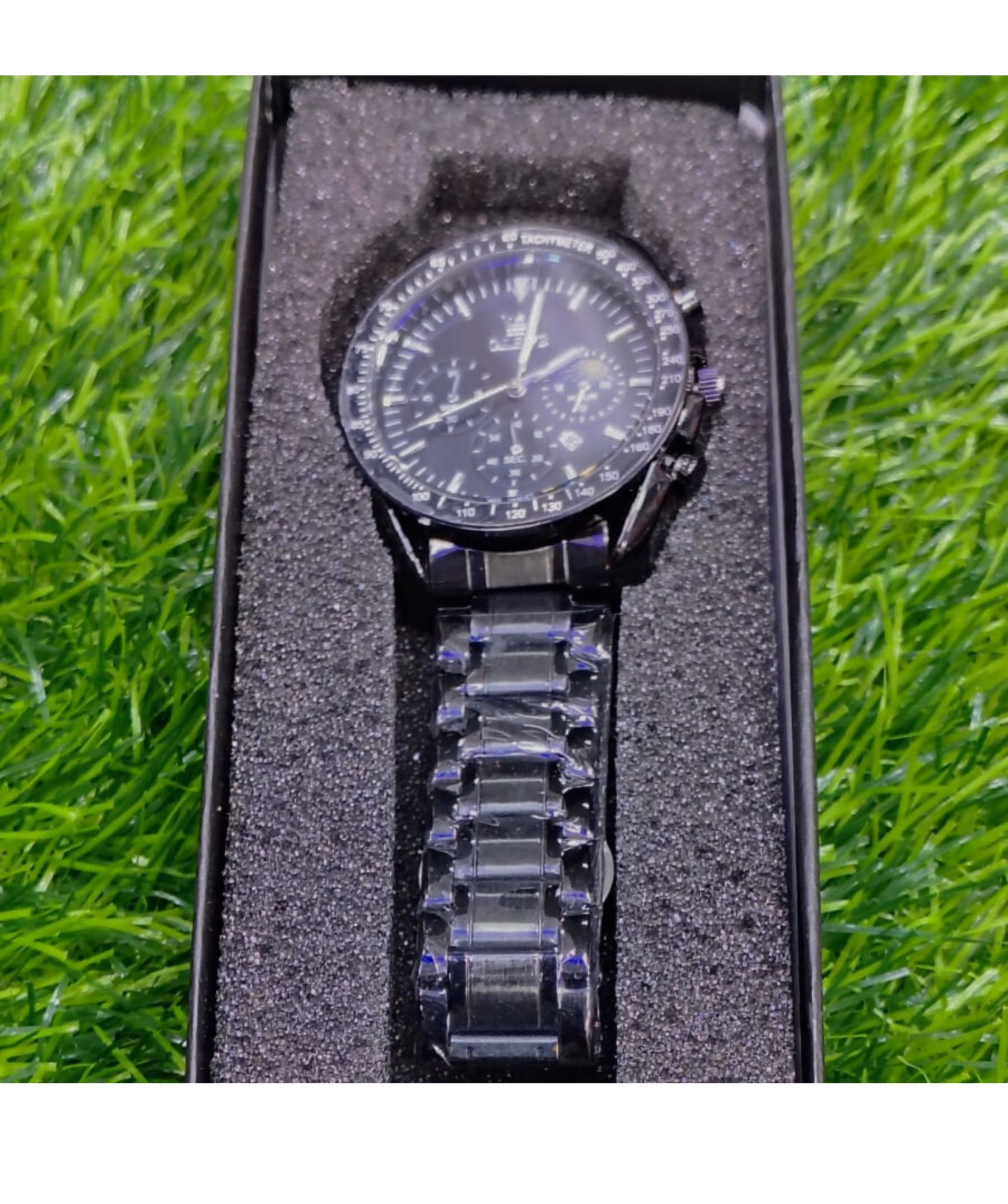 Butter Fly Lock OLEVS Watch for mens (black dial) - Image 5