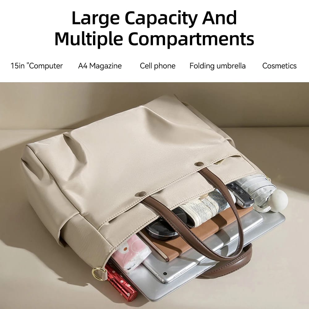 Women's Tote Bag Large Capacity 14 Inch & 15.6 Inch Laptop Shoulder Bag, Single Shoulder Handbag Crossbody Work Tote Bag - Image 4