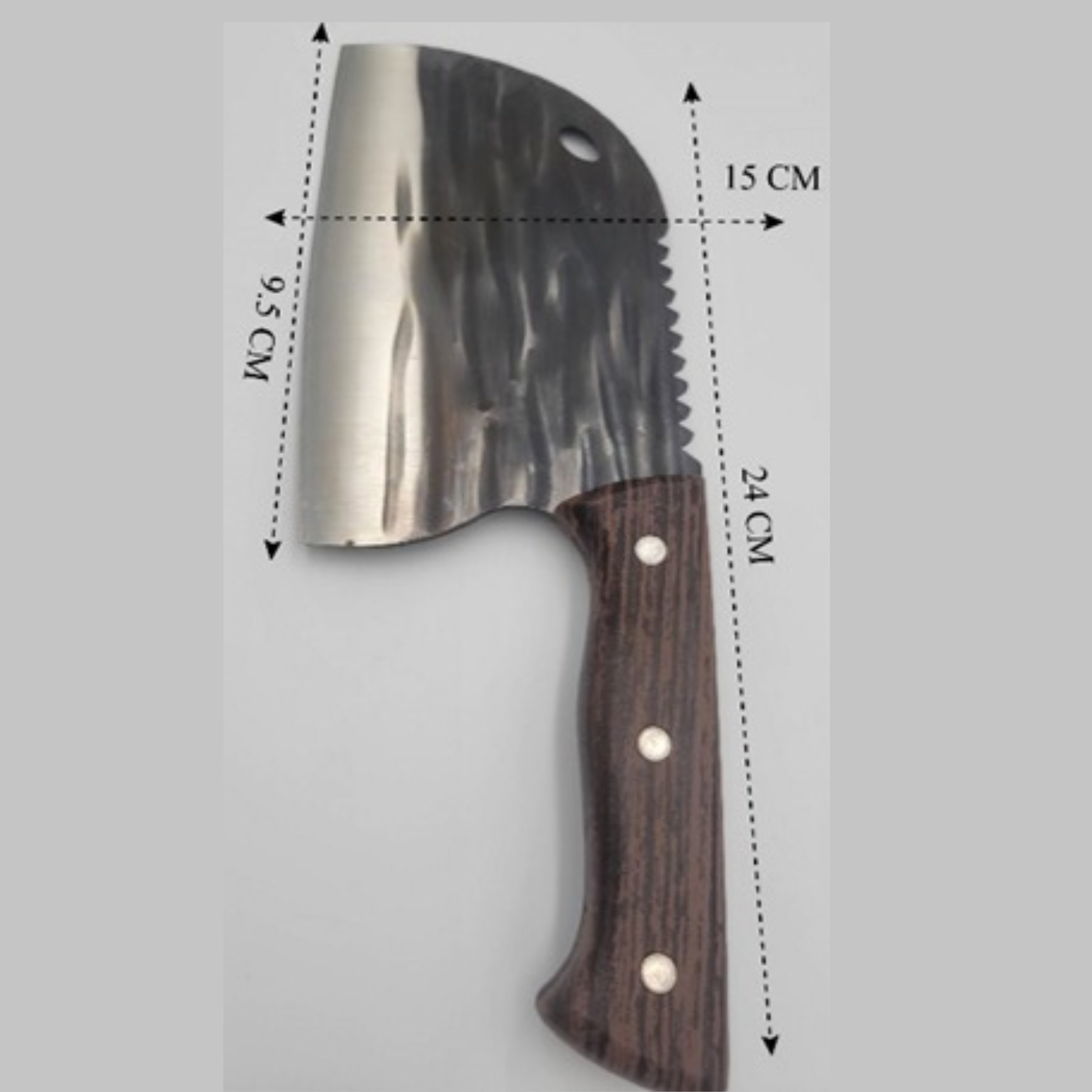 Kitchen Knife – Damascus Steel with Wooden Handle - Image 3