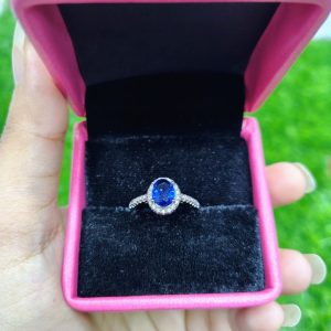 Royal Blue Teardrop Elegance Ring
