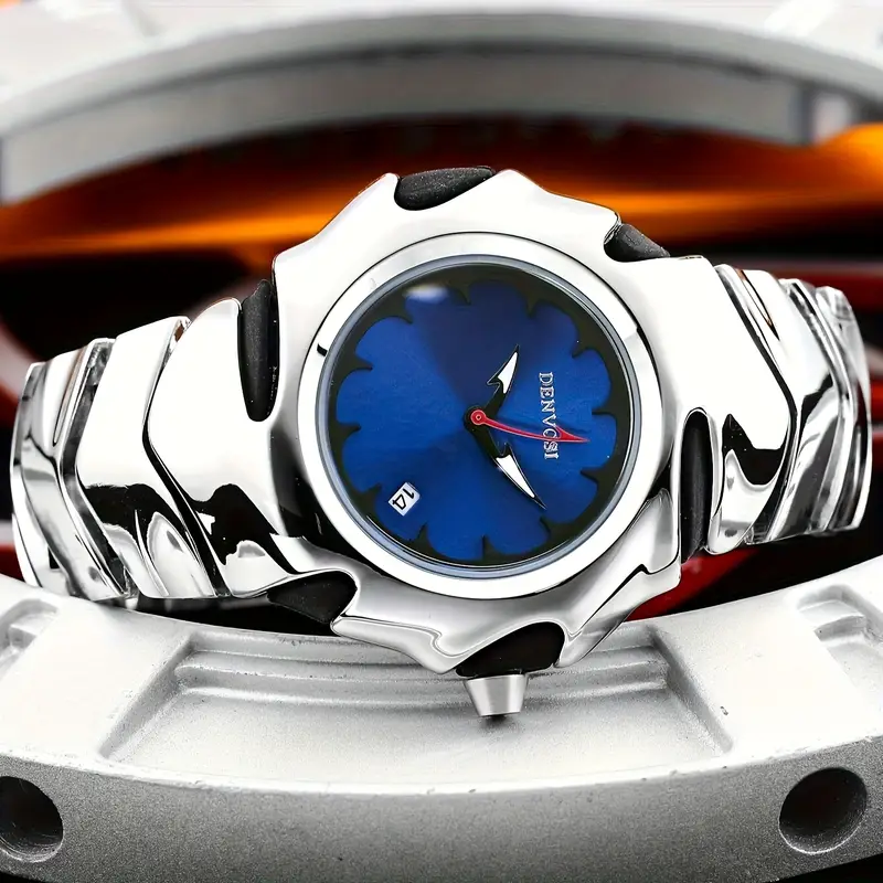 DENVOSI Premium Metal Watch – Bold Design (Blue Dial) - Image 6