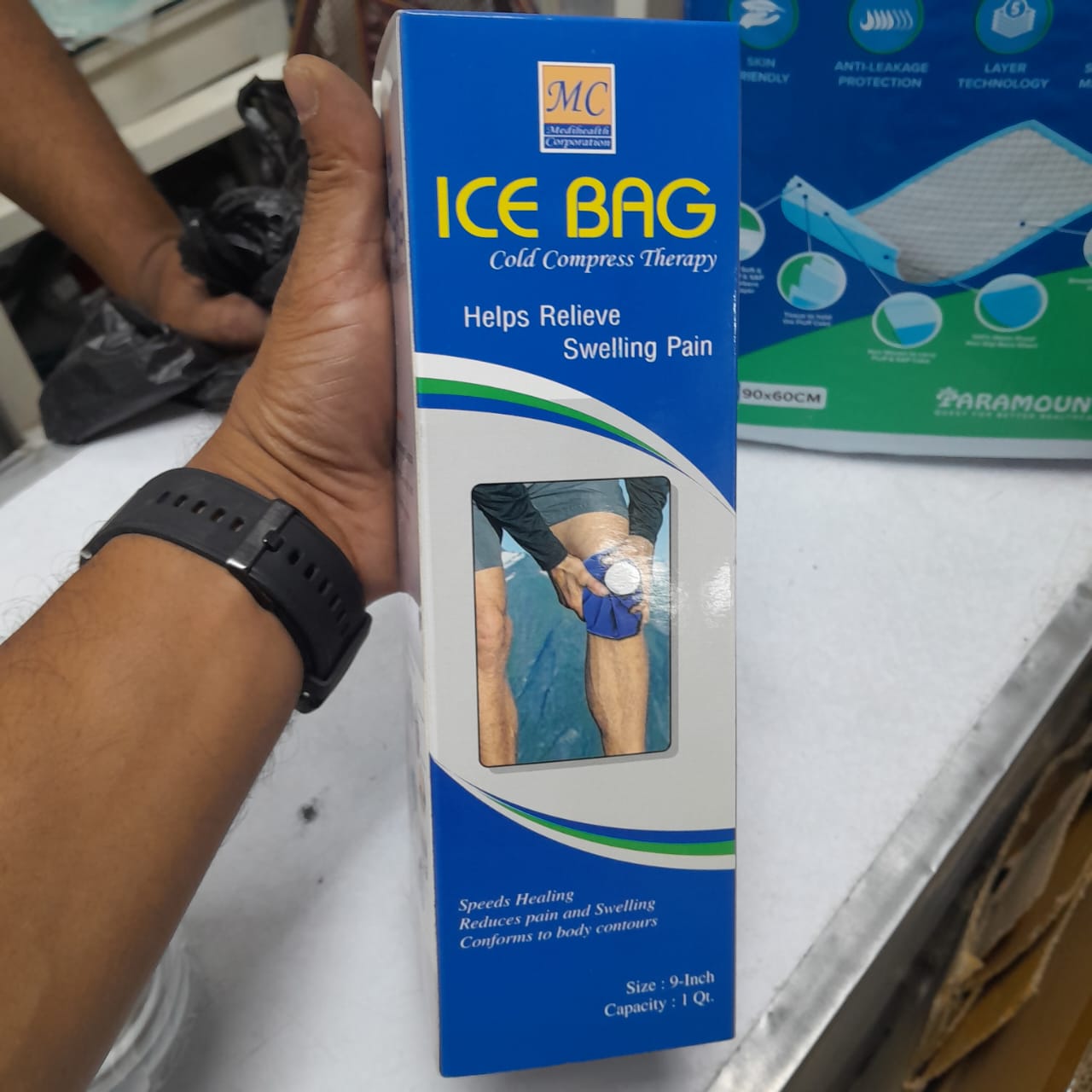 Ice Bag, Hot & Cold Therapy Reusable for Injuries Pain Relief, 9 Inch, Royal Blue - Image 5