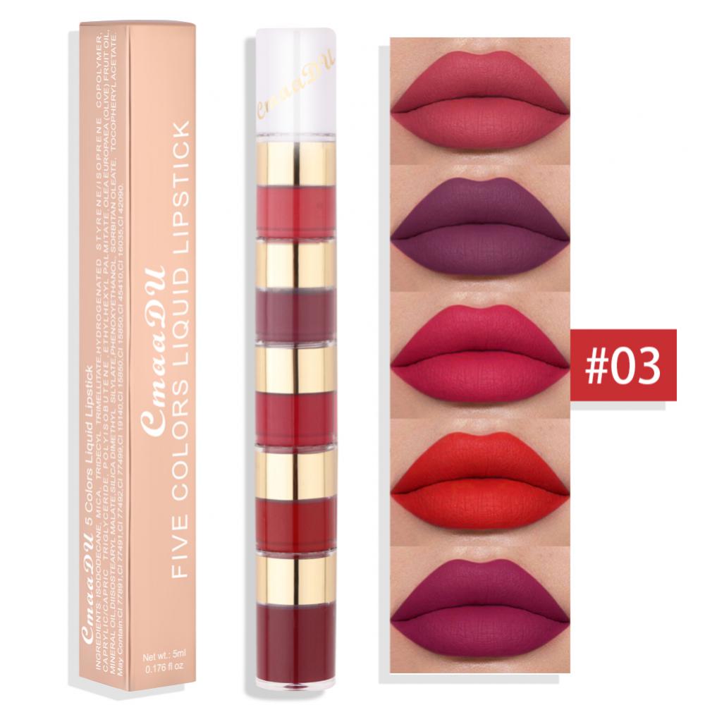 CMAADU 5 In 1 Matte Liquid Lipstick Set - Image 6