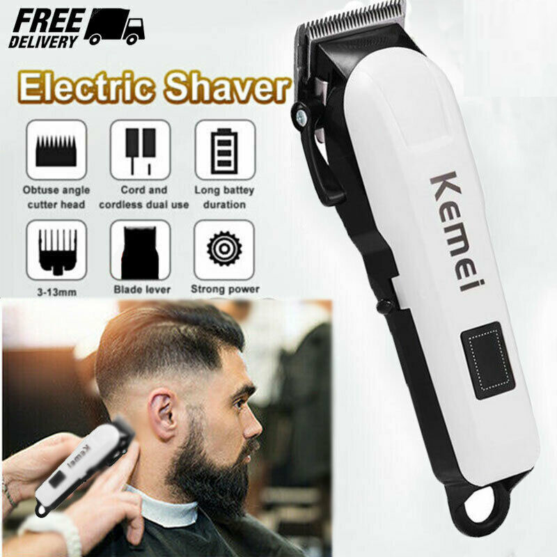 Professionals Design Perfect Shaver And Haircut Rechargeable Beard And Moustaches Hair Machine And Trimming With Cord And Without Cordless Use km809A(White) - Image 4
