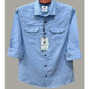 Double Pocket shirt for men(sky)