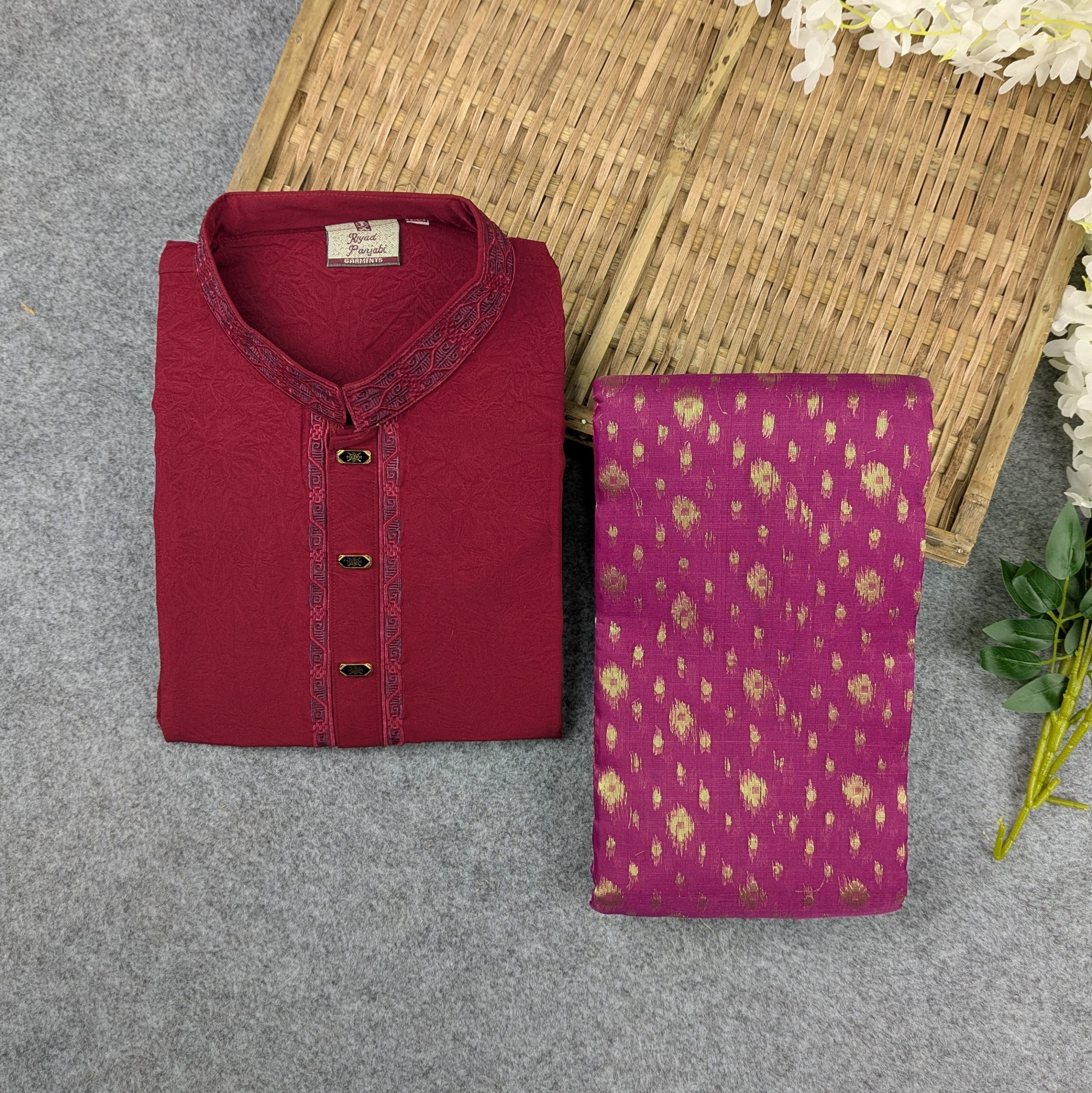 Premium Couple Set (Panjabi, Jamdani Saree)