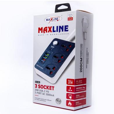 Maxline ML 804 4 USB Fast Charging Multiplug Power Strip - Image 4