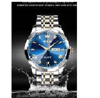 Butter Fly Lock OLEVS 9931G New Exclusive Design Quartz Watch for Men (Blue) - Image 4