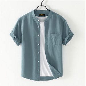 Fashionable half-sleeve shirt for men ( Ash)
