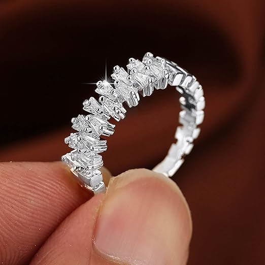 Double Rows Diamond Rings for Womens - Image 3
