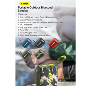 Awei Y382 Portable Bluetooth Speaker IPX7  Six month warrenty