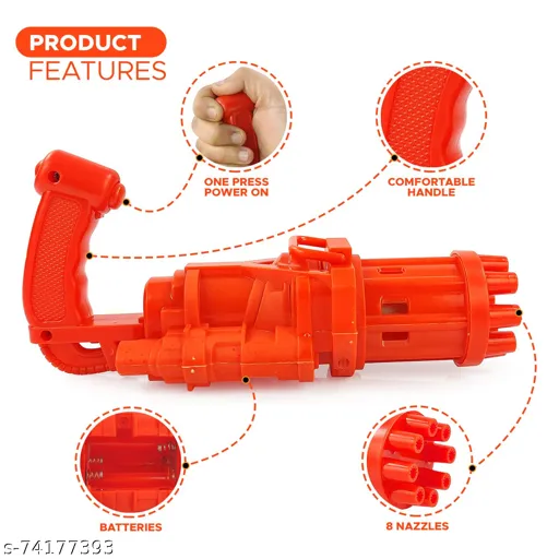 Bubble Blaster 8-Hole Automatic Bubble Blower Electric Bubble Maker Machine Toy for Toddler Kids Boys Girls - Image 7