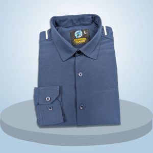 Premium China Micro Stig Shirt (Formal / Casual) (Navy Blue)
