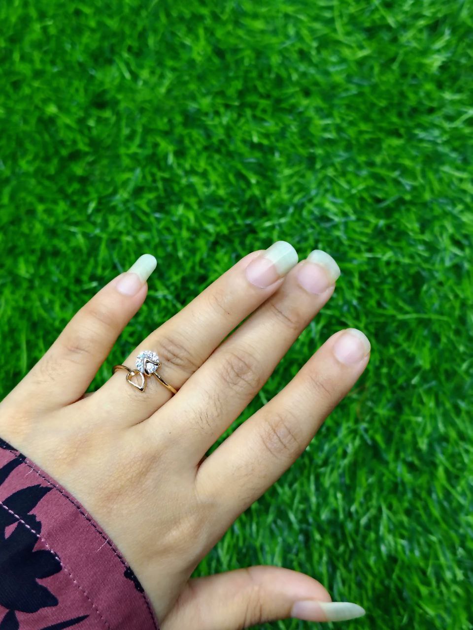 Spinning Heartstone Adjustable Ring - Image 4