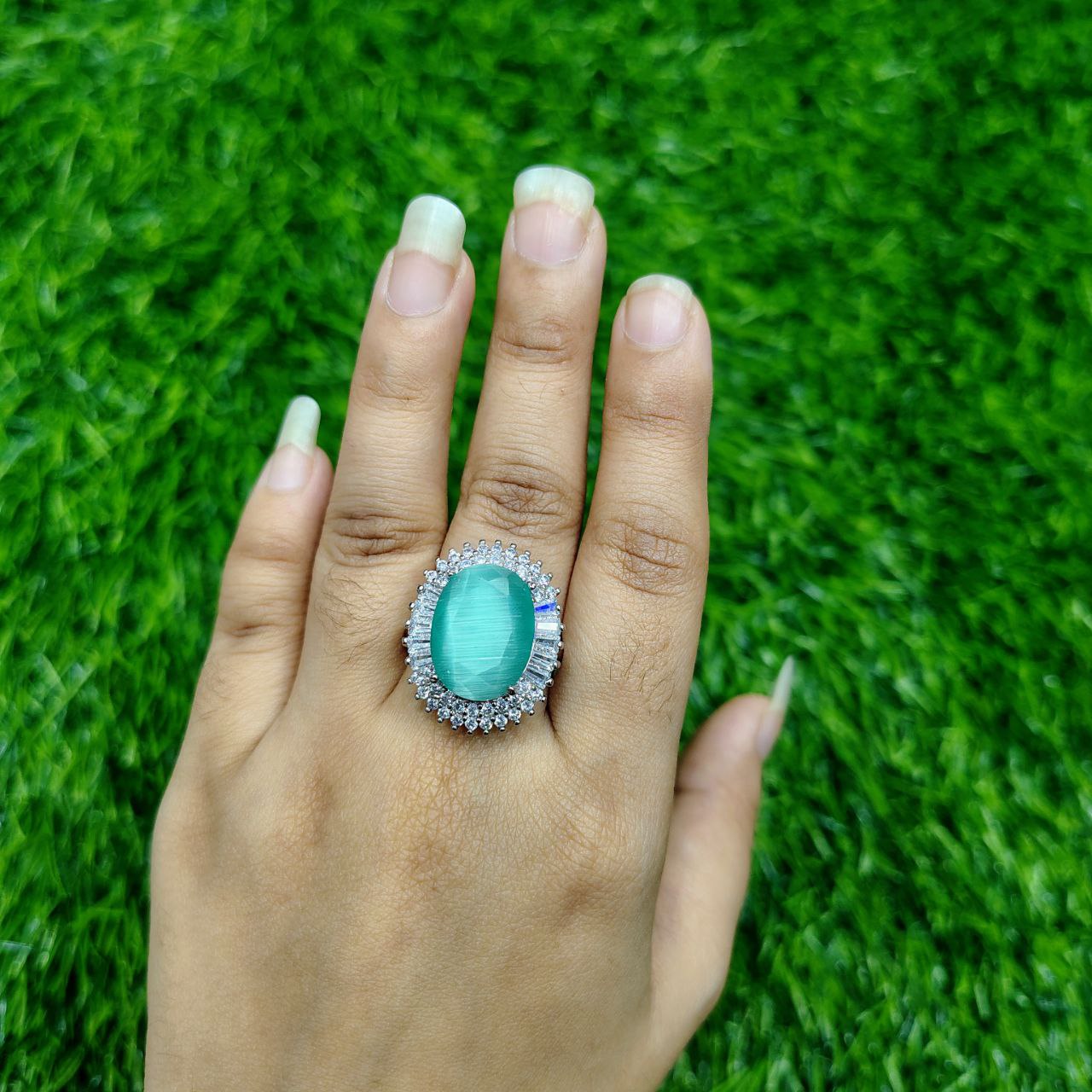 Imperial Violet Crystal Statement Ring - Image 8