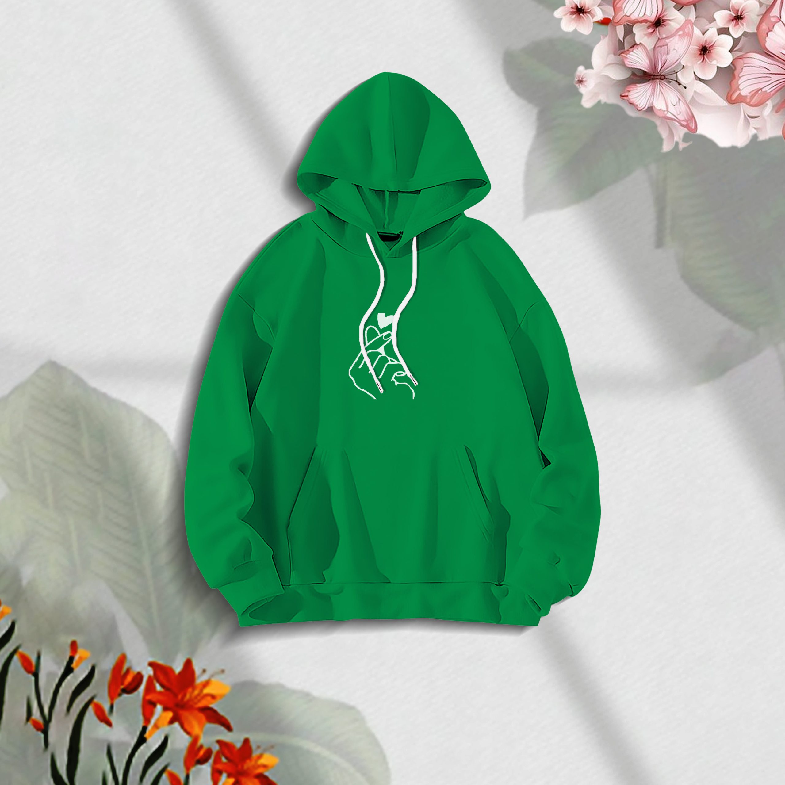 Premium Comfortable (Love Turi-green) Ladies winter hoodie