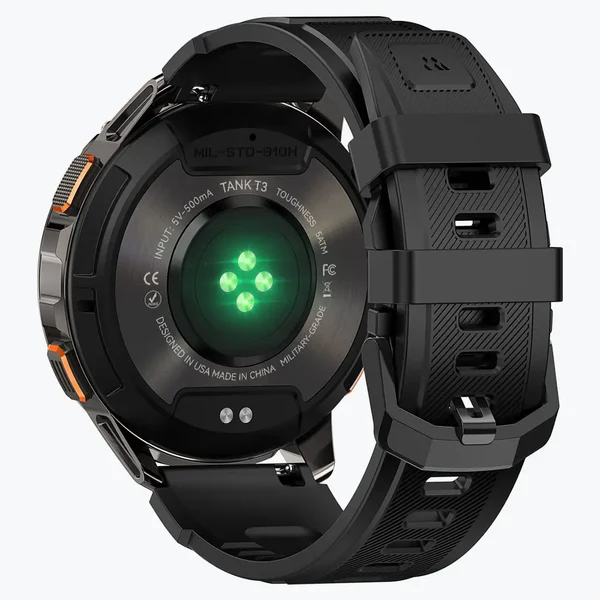 KOSPET TANK T3 1.43″ HD AMOLED With 130+ Sports Modes Military-Grade Smart Watch - Black - Image 7