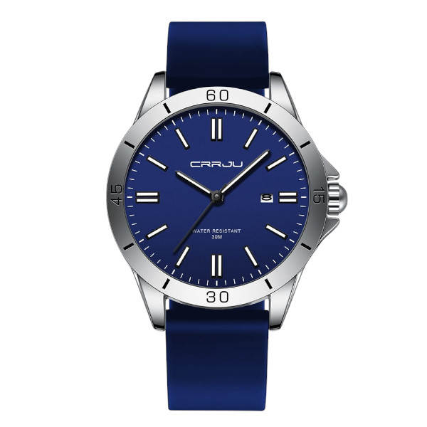 Crrju New 5025 Men's & Ladies' Waterproof Watch (blue) - Image 7