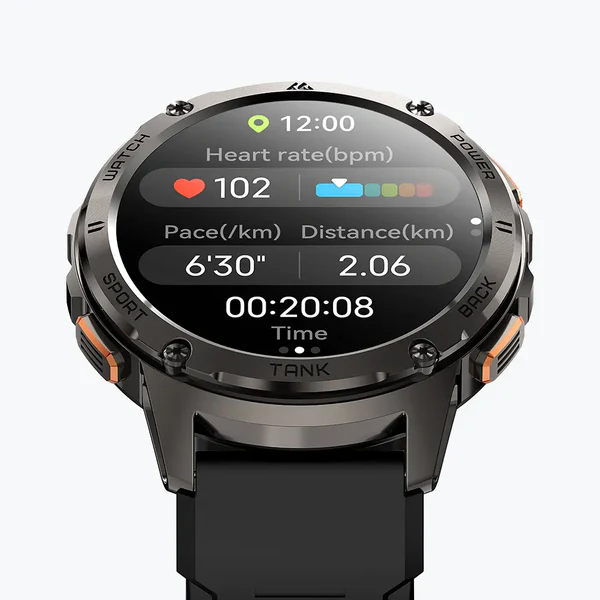 KOSPET TANK T3 1.43″ HD AMOLED With 130+ Sports Modes Military-Grade Smart Watch - Black - Image 4