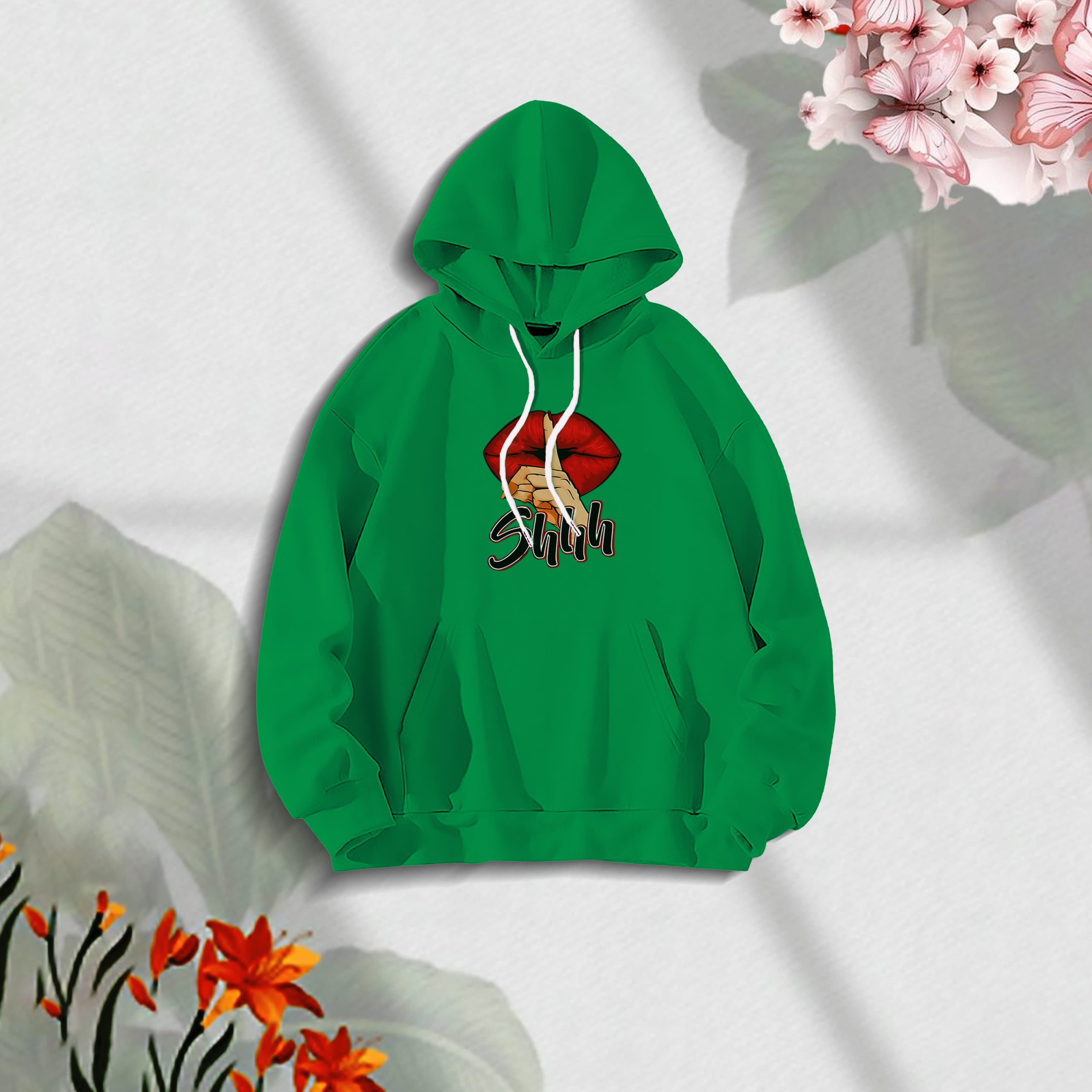 Premium Comfortable Stylish (Shihhh-green) Ladies winter hoodie
