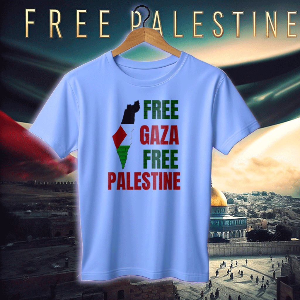 Jersey Fabrics Free Gaza Free Palestine T-shirt